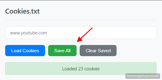Save cookies.txt file